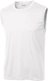 img 1 attached to DRIEQUIP Sleeveless Moisture Wicking T Shirt White L