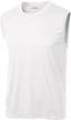 driequip sleeveless moisture wicking t shirt white l logo