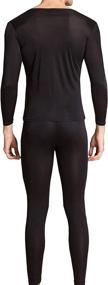 img 3 attached to 👕 Mulberry Silk V-Neck Men's Long Johns – Silk Thermal Underwear Sets & Base Layer