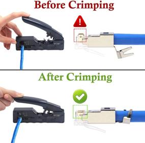 img 1 attached to 🔒 VCE Shielded Modular Stranded Ethernet Cable