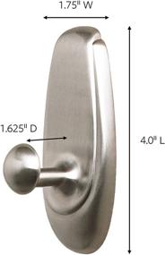 img 3 attached to Command Timeless Brushed Nickel 17063BN ES: An Elegant Touch for Any Space