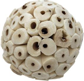 img 3 attached to Enticing Natural Sola Ball Toy for Foraging Parrots: Bonka Bird Toys Soft Chew Shred delight for Parrotlet, Budgie, Finch, Macaw