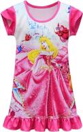 👶 wnqy baby princess pajamas for toddler girls: cartoon print nightgown dress logo