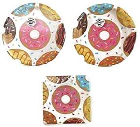 img 1 attached to Donut Time Party Plates and Napkins Set (16-Piece) - Ultimate Party Bundle