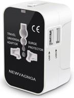 🔌 universal travel adapter with dual usb ports - all in one ac wall charger plug for cell phone laptop - universal compatibility for usa eu uk aus logo