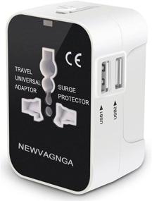 img 4 attached to 🔌 Universal Travel Adapter with Dual USB Ports - All in One AC Wall Charger Plug for Cell Phone Laptop - Universal Compatibility for USA EU UK AUS