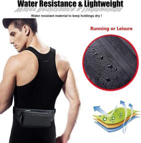 img 1 attached to 🎒 Water Resistant Fanny Pack for Hiking: MOVOYEE Waist Bag for Men and Women, Perfect for Travel and Outdoor Activities - Fits iPhone 12, 11 Pro Max, Xs, Xr, 8, 7, 6 Plus