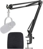 🎤 mv7 boom arm pop filter - mic stand foam windscreen for shure mv7 microphone by youshares logo