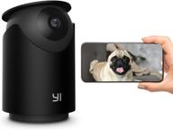 [2k] yi pet camera - dog camera with phone app for pet monitoring, two-way audio and video, pan/tilt/zoom, wifi, night vision, sound and motion detection - compatible with alexa and google logo