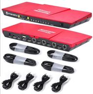 tesmart 4 port displayport 4k@60hz ultra hd 4x1 dp kvm switcher with 4 pcs 5ft kvm cables and dp cables supports usb 2 logo