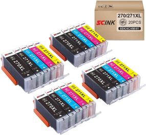 img 4 attached to High-Quality SCINK 270XL 271XL 270 271 XL Ink Cartridges - 20 Pack 📸 | Compatible with Pixma MG Printers | No Gray Ink | Affordable and Reliable