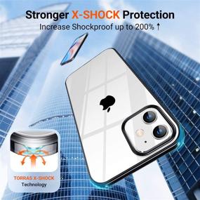 img 2 attached to 📱 TORRAS Crystal Clear iPhone 12 Mini Case: Slim, Shockproof Silicone Phone Case (Black, 5.4 inch)