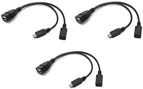 img 1 attached to 3 Pack OTG Cable Replacement for Fire Stick 4K, Compatible with Samsung, Amazon Fire TV - LG Android Phone/Tablet Micro USB Host with Micro USB Power Support