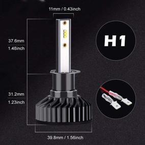 img 1 attached to 🔦 Infitary H1 LED Headlight Bulbs ZES - Super Bright 6500K White Headlamps - Plug and Play Conversion Kit for Auto Cars - High/Low Beam Fog Lights - 64W Power - Set of 2 Bulbs