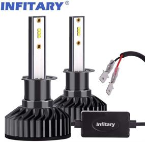 img 4 attached to 🔦 Infitary H1 LED Headlight Bulbs ZES - Super Bright 6500K White Headlamps - Plug and Play Conversion Kit for Auto Cars - High/Low Beam Fog Lights - 64W Power - Set of 2 Bulbs