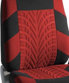 img 1 attached to FH Group FB071102 Travel Master Seat Covers (Red) Front Set – Universal Fit For Cars Trucks And SUVs