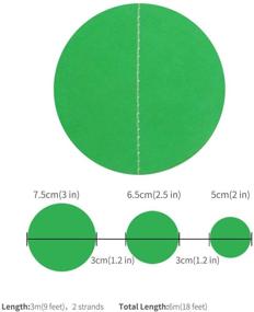 img 1 attached to 20 Feet Total Length Green Paper Garland Circle Dot Party Banner Streamer Backdrop Hanging Decorations by WEVEN