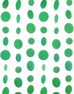 20 feet total length green paper garland circle dot party banner streamer backdrop hanging decorations by weven logo