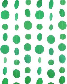 img 4 attached to 20 Feet Total Length Green Paper Garland Circle Dot Party Banner Streamer Backdrop Hanging Decorations by WEVEN