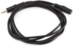 img 2 attached to Monoprice 6ft 3.5mm Stereo Plug/Jack M/F Cable - Black: Reliable Audio Extension with 6ft Length