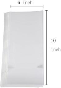 img 3 attached to 🍬 MoloTAR 100 Pcs Clear Flat Cellophane Treat Bags, 10 in x 6 in, 1.4mil Thickness - Ideal for Bakery, Cookies, Candies, Dessert - Includes Random Color Twist Ties, 6" x 10