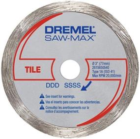 img 1 attached to Dremel SM540 3-Inch Tile Diamond Wheel for Efficient Tile Cutting, Black