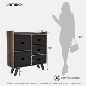 img 1 attached to 🗄️ Recaceik 5 Drawer Dresser Cabinet: Discover Organizational Elegance for Your Bedroom, Closet, or Living Room