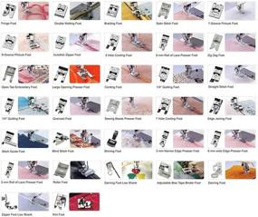 img 1 attached to 🧵 32 Pcs Professional Sewing Foot Presser Feet Set for Singer, Brother, Janome, Babylock, Elna, Toyota, New Home, Simplicity, and Low Shank Sewing Machines