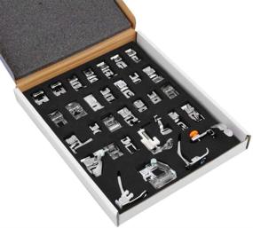 img 4 attached to 🧵 32 Pcs Professional Sewing Foot Presser Feet Set for Singer, Brother, Janome, Babylock, Elna, Toyota, New Home, Simplicity, and Low Shank Sewing Machines