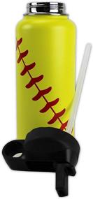 img 1 attached to Urbanifi Water Bottle Baseball Softball Tumbler 32 oz: The Perfect Stainless Steel Vacuum Insulated Flask for Mom and Men - Stay Hydrated on the Go!