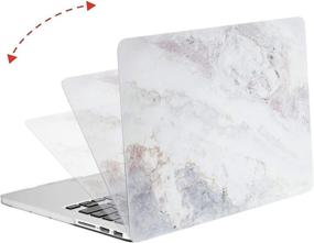 img 1 attached to 👩 MOSISO MacBook Pro 13 inch Case 2015 2014 2013 end 2012 A1502 A1425 Retina Display Protective Hard Shell Case, Keyboard Cover, Screen Protector - Beige Grey Marble Design