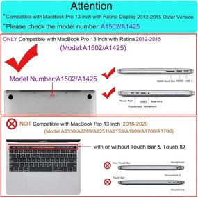 img 3 attached to 👩 MOSISO MacBook Pro 13 inch Case 2015 2014 2013 end 2012 A1502 A1425 Retina Display Protective Hard Shell Case, Keyboard Cover, Screen Protector - Beige Grey Marble Design