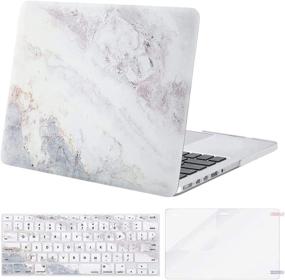 img 4 attached to 👩 MOSISO MacBook Pro 13 inch Case 2015 2014 2013 end 2012 A1502 A1425 Retina Display Protective Hard Shell Case, Keyboard Cover, Screen Protector - Beige Grey Marble Design