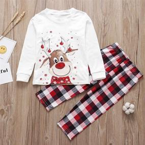 img 2 attached to Рождественская семейная пижама, футболка, одежда
