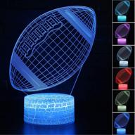 ⚽ football 3d night light: color-changing remote control lamp for boys' room decor логотип