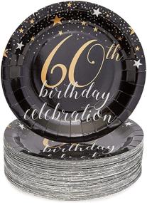 img 4 attached to 🎂 80-Pack of 9-Inch Birthday Party Plates for 60th Celebrations