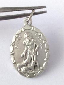 img 3 attached to 🙏 Authentic Saint Lazarus (Saint Lazar) Leper Beggar Oval Medal - Premium Quality Made in Italy - Embrace the Power of the Patron Saints