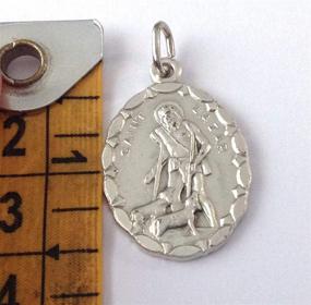 img 1 attached to 🙏 Authentic Saint Lazarus (Saint Lazar) Leper Beggar Oval Medal - Premium Quality Made in Italy - Embrace the Power of the Patron Saints