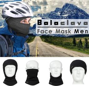 img 1 attached to ❄️ Balaclava Ski Mask - High-performance Winter Sports Cap for Men and Women, Provides Warmth and Windproof Features with Fleece Material