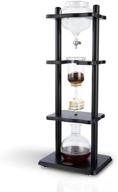 ☕ yama glass cold brew maker | ice coffee machine featuring slow drip technology | produces 6-8 cups (32oz) | large capacity cold brew coffee tower in black logo