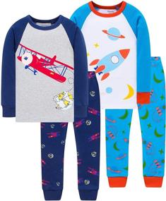 img 4 attached to 🦖 Dinosaur Skeleton Christmas Sleepwear for Boys - Children's Clothing & Robes