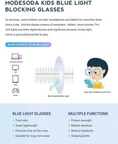 img 1 attached to 👓 Protect Your Kids' Eyes with Modesoda Blue Light Blocking Glasses, Perfect for Computer Gaming and Daily Use (Ages 3-16)