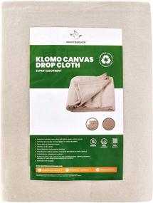 img 4 attached to 🎨 KLOMO 8 oz Canvas Cotton Drop Cloth - Super Absorbent, Premium Weight for Indoor-Outdoor Use, Perfect for Painting, DIY & Home Improvement Projects, Cut Size: 4' x 12', Finished Size: 3'9" x 11'9