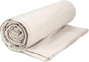 img 2 attached to 🎨 KLOMO 8 oz Canvas Cotton Drop Cloth - Super Absorbent, Premium Weight for Indoor-Outdoor Use, Perfect for Painting, DIY & Home Improvement Projects, Cut Size: 4' x 12', Finished Size: 3'9" x 11'9