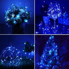 img 1 attached to 🔌 ER CHEN Plug-in LED String Lights: 33ft Fairy Lights with 100 Waterproof Blue LEDs for Indoor & Outdoor Decor - Bedroom, Patio, Garden, Christmas Tree