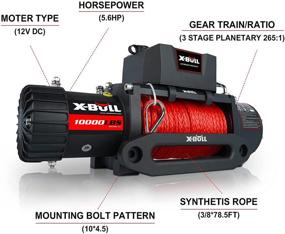 img 3 attached to 🏋️ X-BULL 10000 lb. Load Capacity Synthetic Rope Winch