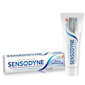 img 4 attached to 🦷 Sensodyne Extra Whitening Toothpaste - 4 Ounces: Sensitive Teeth Whitening & Cavity Prevention