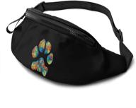 👜 fashionable yegftsn tie dye fanny pack for men & women, adjustable waist belt bag with headphone port - ideal for outdoor activities, workouts, running, hiking, cycling, travel and everyday use logo