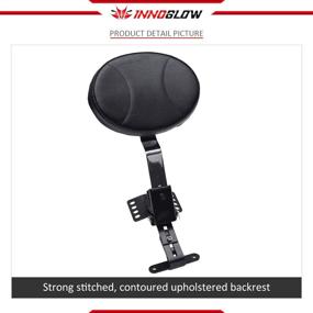 img 1 attached to INNOGLOW Motorcycle Adjustable Backrest Davidson