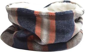 img 4 attached to Premium Checker Plaid Infinity Circle Women's Accessories for Scarves & Wraps